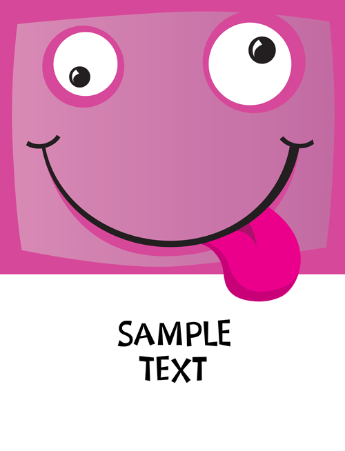 Pink face background vector