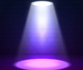 Purple spotlights with wall background vector 01