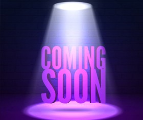 Purple spotlights with wall background vector 03