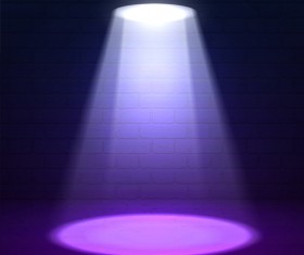 Purple spotlights with wall background vector 04