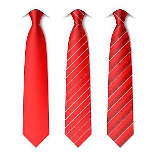 Red ties vector material