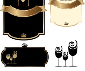 Retro wine lables design 01