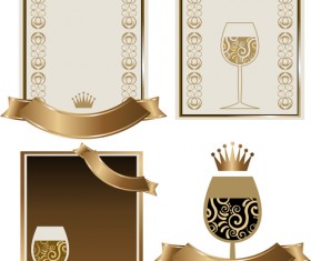 Retro wine lables design 02