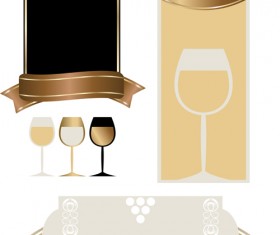 Retro wine lables design 03