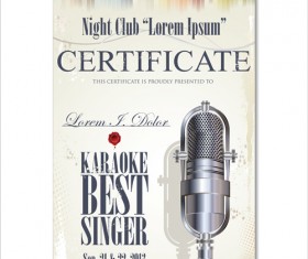 Rock night karaoke party poster vector 06