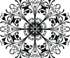 Round floral pattern photoshop brushes