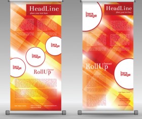 Scrolls business banners vector set 01