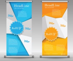 Scrolls business banners vector set 06