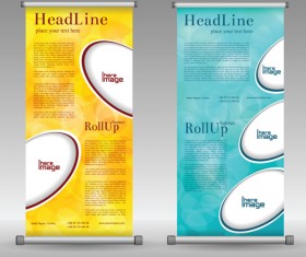 Scrolls business banners vector set 07