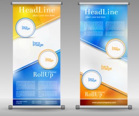 Scrolls business banners vector set 08