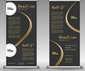 Scrolls business banners vector set 10