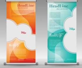 Scrolls business banners vector set 11
