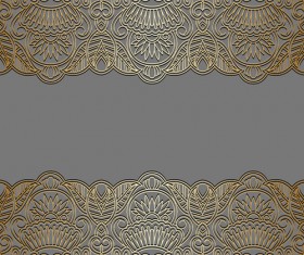 Seamless golden border vector material