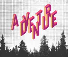 Set of 3D Isometric Alphabet Vector 04