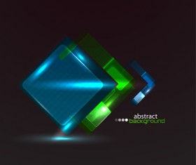 Shining neon rhomb backgrounds vector 02