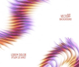 Shiny bright curves with white background vector 06