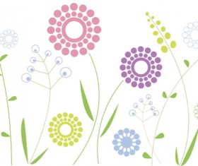 Simple floral vector material