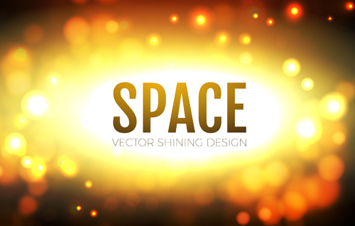 Space colored blurs background vector 01