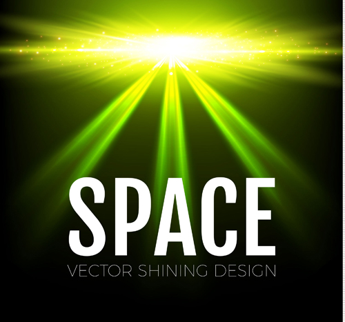 Space light shining vector illustration 01