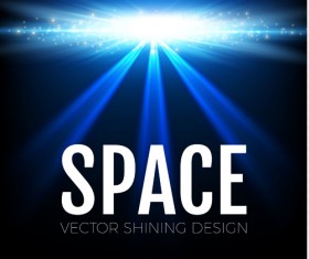 Space light shining vector illustration 02