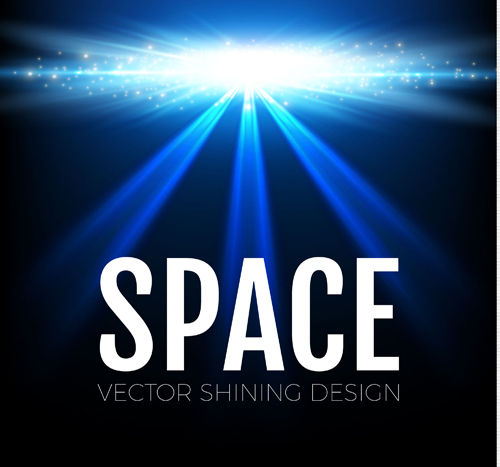 Space light shining vector illustration 02