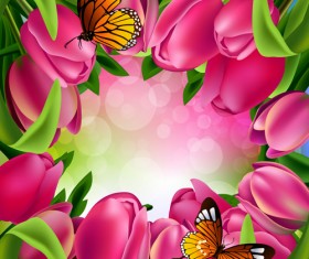 Spring flower beautiful backgrounds vectors 09