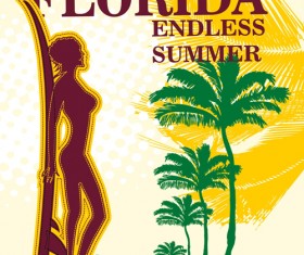 Summer holiday miami beach poster vector 12