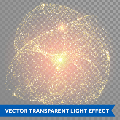 Transparent light effect illustration set vector 01