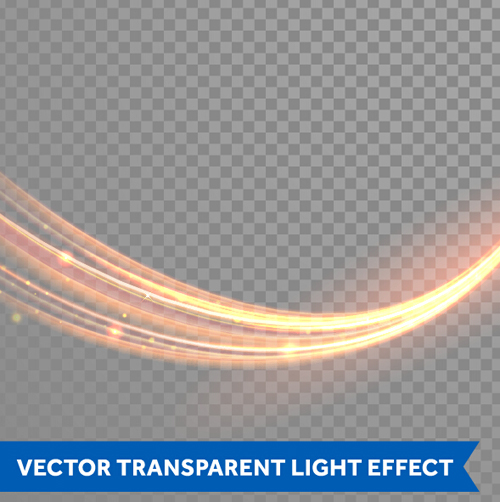 Transparent light effect illustration set vector 02