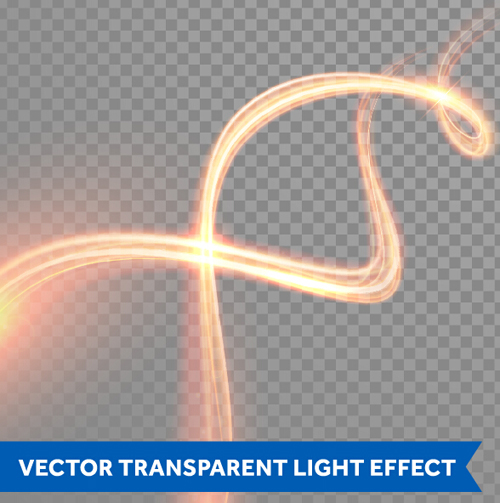 Transparent light effect illustration set vector 08