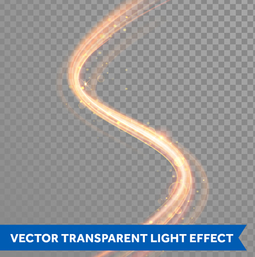 Transparent light effect illustration set vector 09