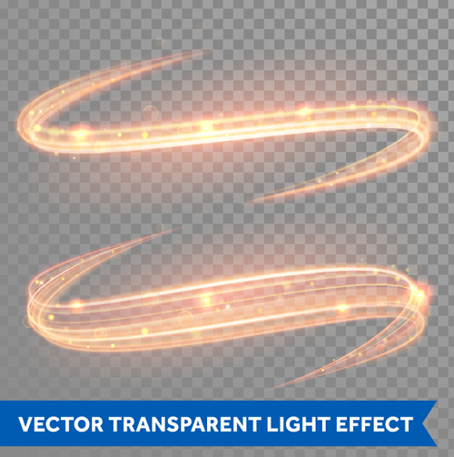 Transparent light effect illustration set vector 10