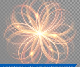 Transparent light effect illustration set vector 16