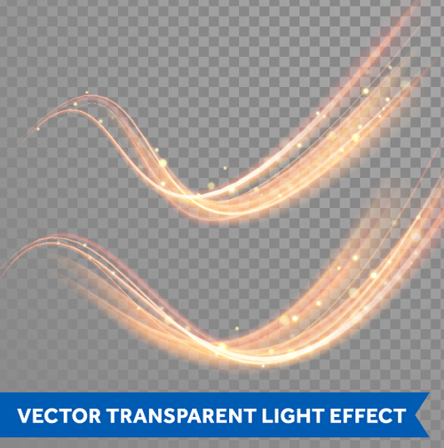 Transparent light effect illustration set vector 19