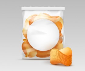 Transparent plastic bag for Package with potato crispy chips 01