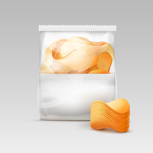 Transparent plastic bag for Package with potato crispy chips 02