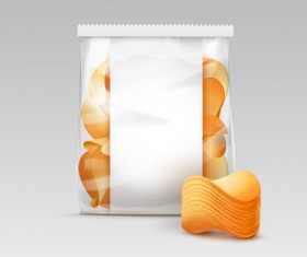 Transparent plastic bag for Package with potato crispy chips 03