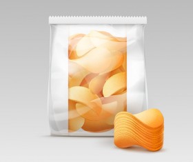 Transparent plastic bag for Package with potato crispy chips 04