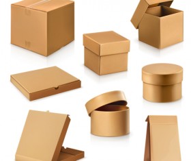Various cardboard boxes vector