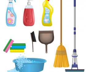Various cleaning tools vector huge collection 09