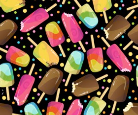 Various ice cream seamless pattern vector 01