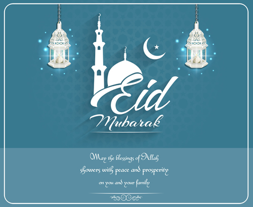 Vector Eid mubarak background graphics 01