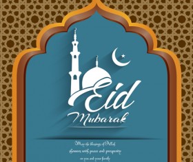Vector Eid mubarak background graphics 03