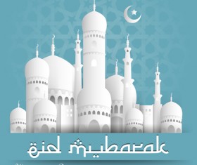 Vector Eid mubarak background graphics 04