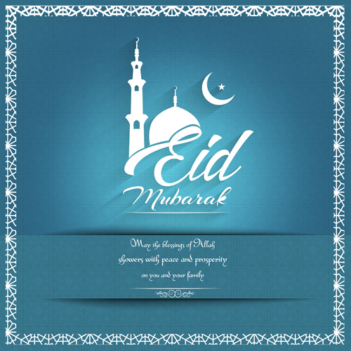 Vector Eid mubarak background graphics 05
