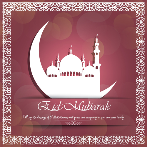 Vector Eid mubarak background graphics 09
