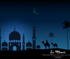 Vector Eid mubarak background graphics 10
