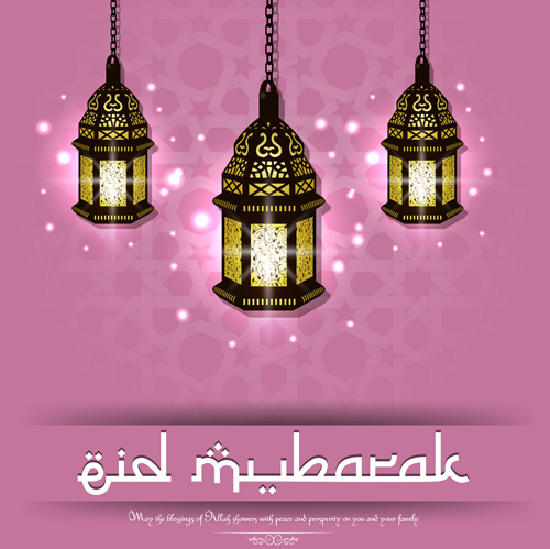 Vector Eid mubarak background graphics 13