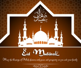 Vector Eid mubarak background graphics 14