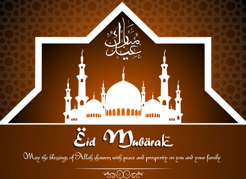 Vector Eid mubarak background graphics 14